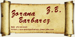 Zorana Barbarez vizit kartica
